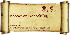 Moharics Versény névjegykártya
